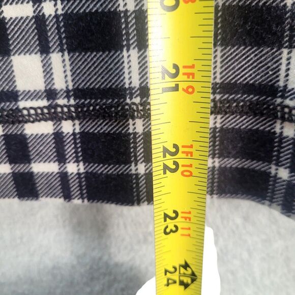 Chaps Flannel Sweater Large Womens Quarter Zip Plaid Chest Pocket Lightweight - Picture 8 of 8